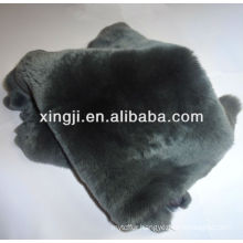 Dyed grey color rex rabbit skin for garment rex skin